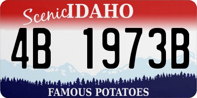 ID license plate 4B1973B