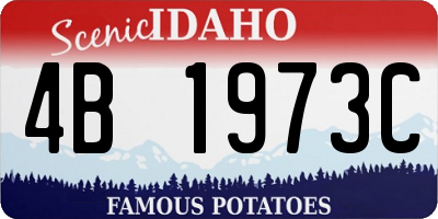 ID license plate 4B1973C