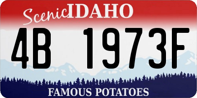 ID license plate 4B1973F