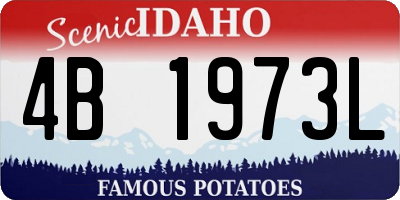 ID license plate 4B1973L
