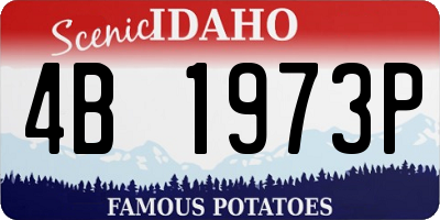 ID license plate 4B1973P