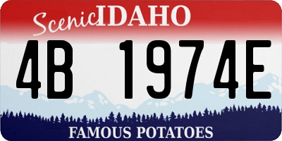 ID license plate 4B1974E