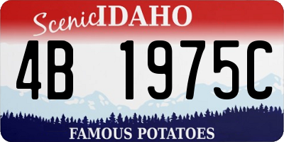 ID license plate 4B1975C