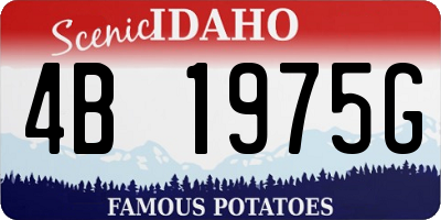 ID license plate 4B1975G