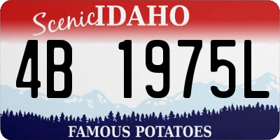 ID license plate 4B1975L