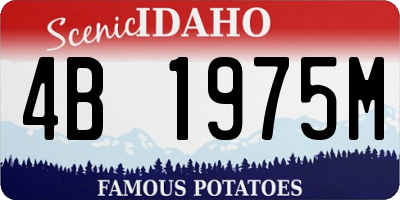 ID license plate 4B1975M