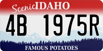 ID license plate 4B1975R