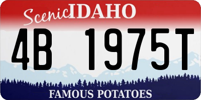 ID license plate 4B1975T