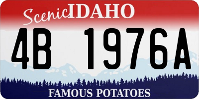 ID license plate 4B1976A