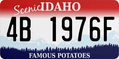 ID license plate 4B1976F