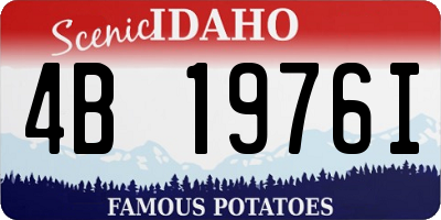 ID license plate 4B1976I