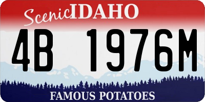 ID license plate 4B1976M