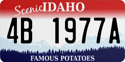 ID license plate 4B1977A
