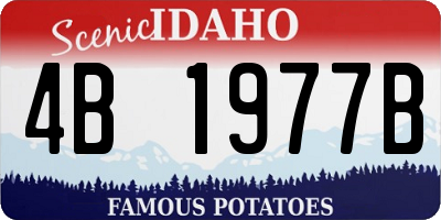 ID license plate 4B1977B