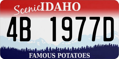 ID license plate 4B1977D
