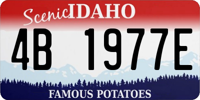 ID license plate 4B1977E