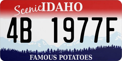 ID license plate 4B1977F