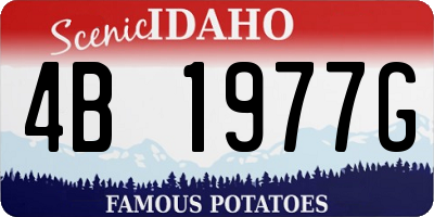 ID license plate 4B1977G