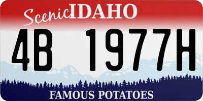 ID license plate 4B1977H