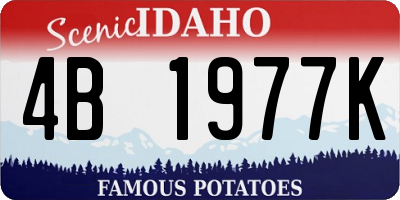 ID license plate 4B1977K