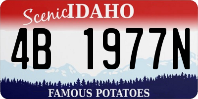 ID license plate 4B1977N