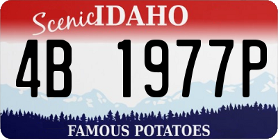 ID license plate 4B1977P