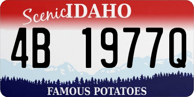 ID license plate 4B1977Q