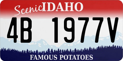 ID license plate 4B1977V