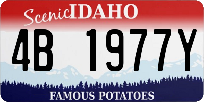 ID license plate 4B1977Y