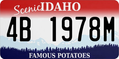 ID license plate 4B1978M