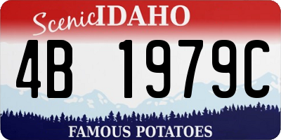 ID license plate 4B1979C