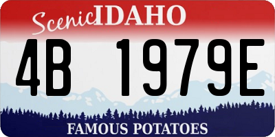 ID license plate 4B1979E