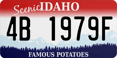 ID license plate 4B1979F
