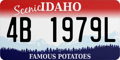 ID license plate 4B1979L