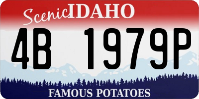 ID license plate 4B1979P
