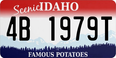 ID license plate 4B1979T