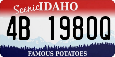 ID license plate 4B1980Q