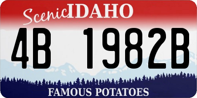 ID license plate 4B1982B
