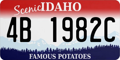 ID license plate 4B1982C