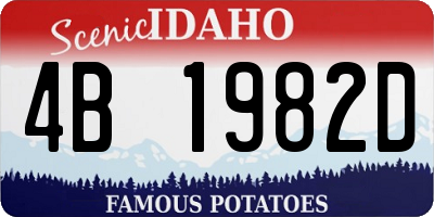 ID license plate 4B1982D