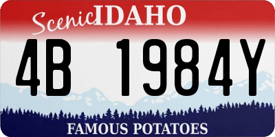 ID license plate 4B1984Y
