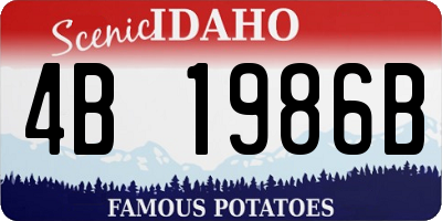 ID license plate 4B1986B