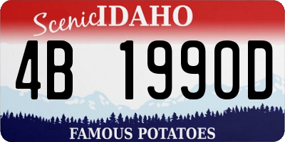 ID license plate 4B1990D