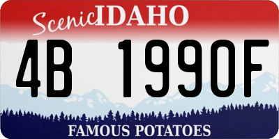 ID license plate 4B1990F