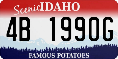 ID license plate 4B1990G