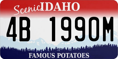 ID license plate 4B1990M