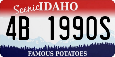 ID license plate 4B1990S