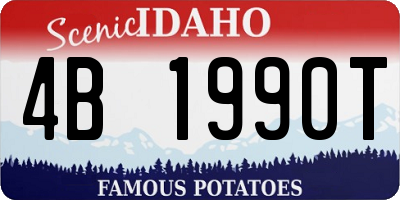 ID license plate 4B1990T