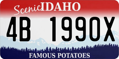 ID license plate 4B1990X