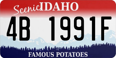 ID license plate 4B1991F